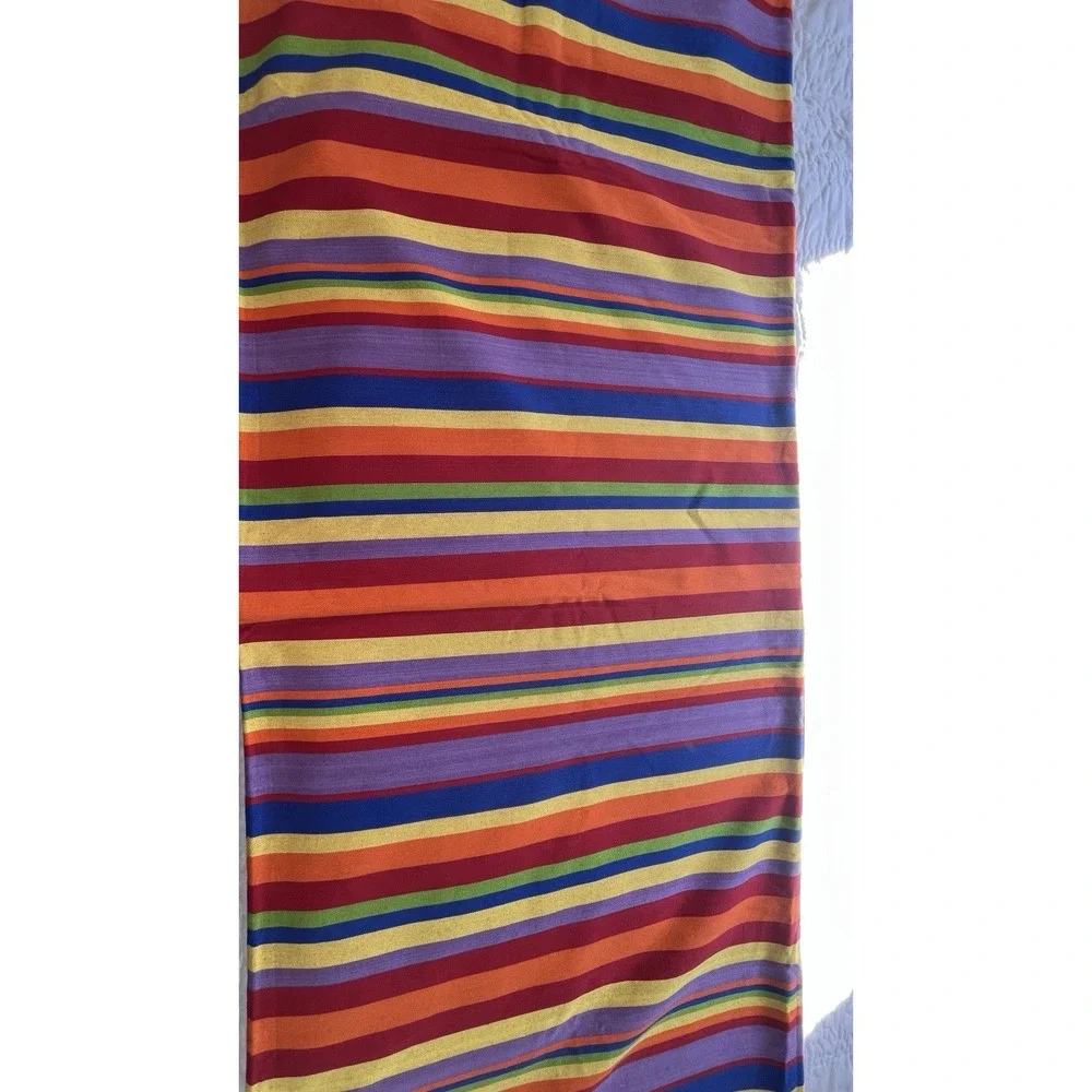 Dansk Antigua Tablecloth Bright Multicolor Stripe 56x78